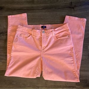 𝅺NYDJ bubblegum pink ankle jeans size 12
